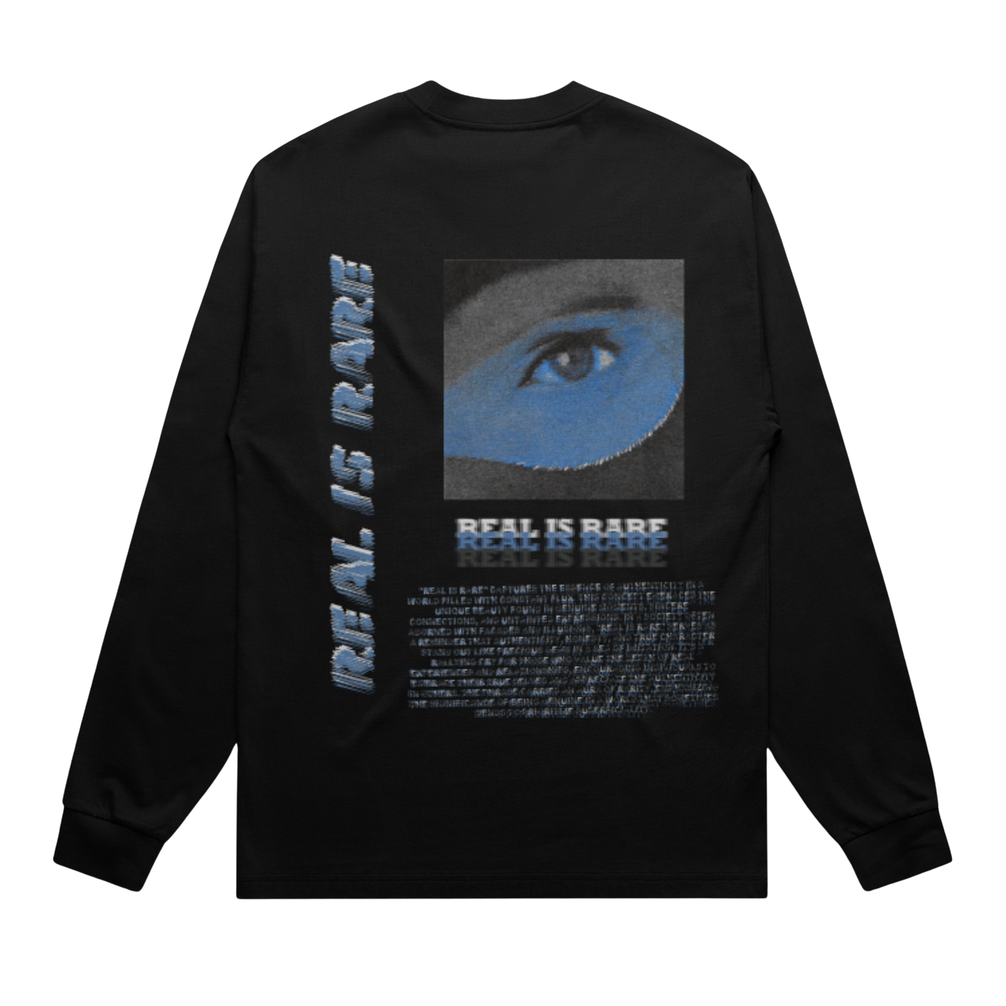 Oversized Graphic Crewneck "REAL IS RARE"