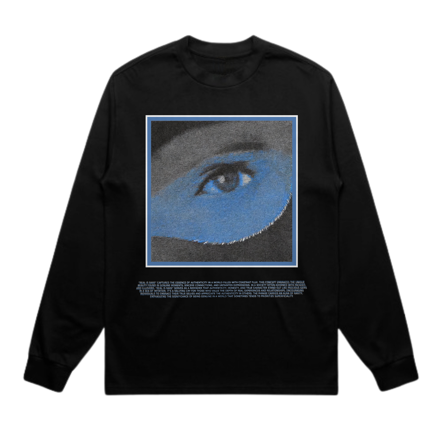 Oversized Graphic Crewneck "REAL IS RARE"